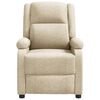 vidaXL Fauteuil inclinable Cr&egrave;me Tissu