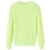 Pull-over tricot&eacute; pour enfants jaune fluo 104