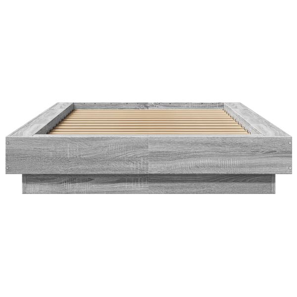 vidaXL Cadre de lit sans matelas sonoma gris 75x190 cm