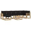 vidaXL Ensemble de canap&eacute;s d'ext&eacute;rieur 8 pcs Blanc et noir