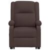 vidaXL Fauteuil de massage Marron fonc&eacute; Tissu