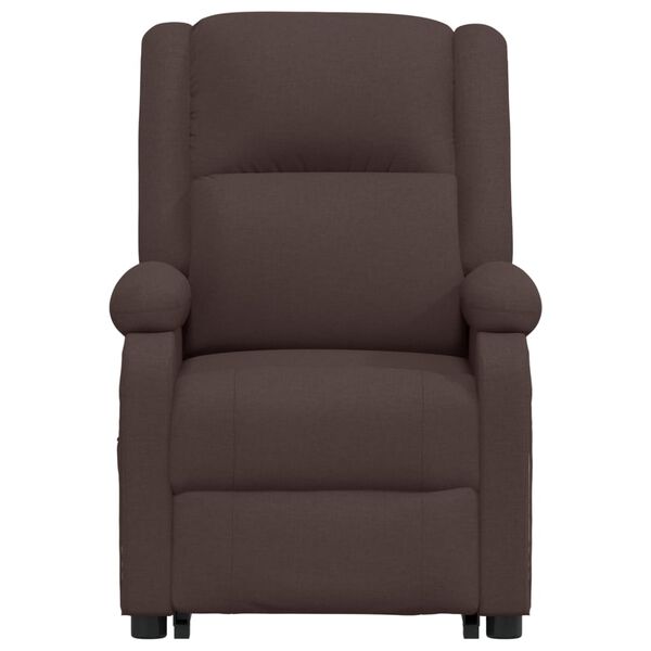 vidaXL Fauteuil de massage Marron fonc&eacute; Tissu