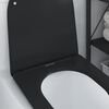 vidaXL Si&egrave;ge de toilette Noir 44 x 36,4 x 3,4 cm Duroplast