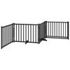 vidaXL Barri&egrave;re pour chiens avec porte 4 panneaux bois de sapin massif
