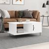 vidaXL Table basse blanc 90x50x40 cm bois d'ing&eacute;nierie