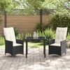 vidaXL Ensemble de salle &agrave; manger pour jardin 3 pcs Noir Poly rotin