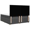 vidaXL Sommier &agrave; lattes de lit avec matelas Gris fonc&eacute; 180x200cm Tissu