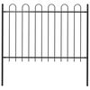 vidaXL Cl&ocirc;ture de jardin BOXTEL avec arceau sup&eacute;rieur en acier 170 x 120 cm noir