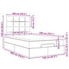 vidaXL Cadre de lit ottoman avec matelas cr&egrave;me 120x200cm tissu