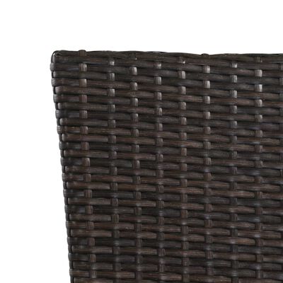 vidaXL Chaises d'extérieur et coussins lot de 2 Résine tressée Marron