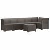 vidaXL Canap&eacute; de Jardin 6 Places Aspect Rattan PP Gris clair