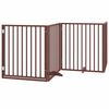 vidaXL Porte pour chien pliable &agrave; 4 panneaux marron 320 cm
