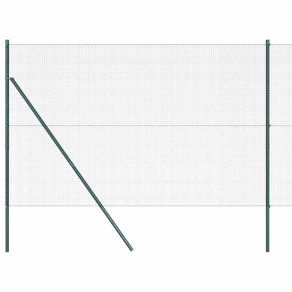 vidaXL Poteau de cl&ocirc;ture. Vert 25 x 1,5 m (maille 16 x 16 mm)