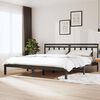 vidaXL Cadre de lit sans matelas gris bois massif 200x200 cm