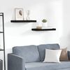 vidaXL &Eacute;tag&egrave;res murales flottantes 2 pcs noir 50x23x3,8 cm MDF