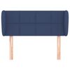 vidaXL T&ecirc;te de lit avec oreilles Bleu 83x23x78/88 cm Tissu