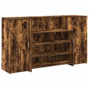 vidaXL Bureau de r&eacute;ception ch&ecirc;ne fum&eacute; 180x50x103,5cm bois d'ing&eacute;nierie