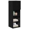 vidaXL Meuble TV mural Ch&ecirc;ne noir 30,5 x 30 x 90 cm Bois d'ing&eacute;nierie