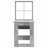 vidaXL Bureau Gris b&eacute;ton 122 x 67 x 145 cm Bois d'ing&eacute;nierie