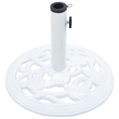 vidaXL Socle de parasol Blanc 9 kg 40 cm Fonte