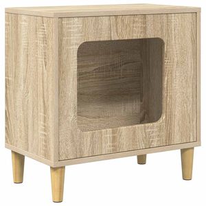 vidaXL Maison pour chat Ch&ecirc;ne Sonoma 51 x 30 x 52 cm Bois d'ing&eacute;nierie