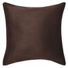 vidaXL Housse de coussin 4 pcs 80 x 80 cm Polyester Faux Daim Marron