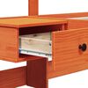 vidaXL Cadre de lit avec t&ecirc;te de lit Brun cire 75 x 190 cm Pin massif