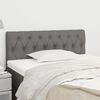vidaXL T&ecirc;te de lit gris fonc&eacute; 100x7x78/88 cm tissu