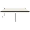vidaXL Auvent manuel r&eacute;tractable sur pied 450x350 cm Cr&egrave;me