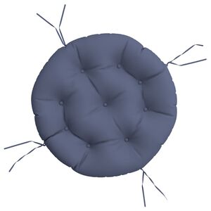 vidaXL Coussin rond bleu marine &Oslash; 60x11 cm tissu oxford