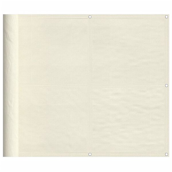 vidaXL &Eacute;cran de balcon cr&egrave;me 90x800 cm 100% polyester oxford