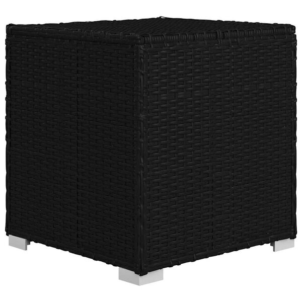 vidaXL Chaises longues de jardin avec coussin 3 pcs Noir Poly rotin