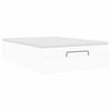 VidaXL Cadre de lit ottoman avec matelas blanc 140x190 cm similicuir