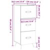 vidaXL Buffet Blanc brillant 34,5x34x90 cm Bois d'ing&eacute;nierie