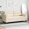vidaXL Canap&eacute; &agrave; 2 places Beige 140 cm Tissu microfibre