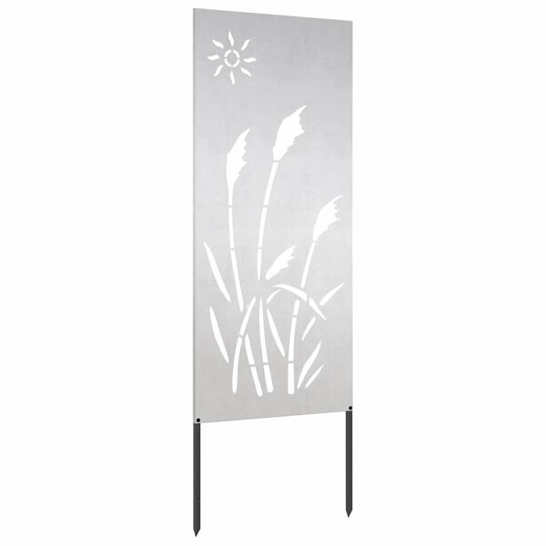 vidaXL &Eacute;cran de confidentialit&eacute; de jardin Fretwork Argent&eacute; 50 x 140 cm