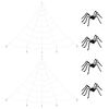 vidaXL D&eacute;coration d'araign&eacute;e d'Halloween avec toiles 4 pcs Polyester