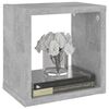 vidaXL &Eacute;tag&egrave;res cube murales 4 pcs Gris b&eacute;ton 22x15x22 cm