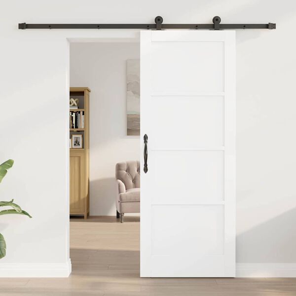 vidaXL Porte coulissante ORKDAL Blanc 78 x 202 cm Pin massif
