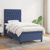 vidaXL Sommier &agrave; lattes de lit avec matelas Bleu 90x200 cm Tissu