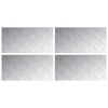 vidaXL Nez de marche Rectangulaire 4 pcs Argent&eacute; 80 x 40 cm Aluminium