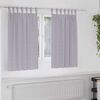 vidaXL Rideaux occultants avec anneaux 2 pcs Gris m&eacute;tal 140 x 140 cm