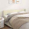 vidaXL T&ecirc;te de lit avec oreilles Cr&egrave;me 203x16x78/88 cm Similicuir