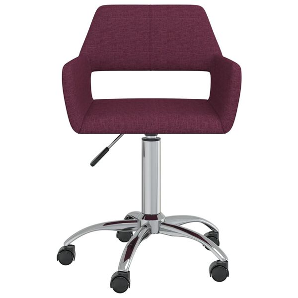 vidaXL Chaises pivotantes &agrave; manger lot de 4 violet tissu