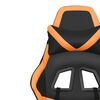 vidaXL Chaise de jeu de massage Noir et orange Similicuir