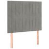 vidaXL Tête de lit Gris clair 80x5x118/128 cm Velours