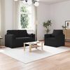 vidaXL Canap&eacute; 120cm 2 pcs Noir M&eacute;tал