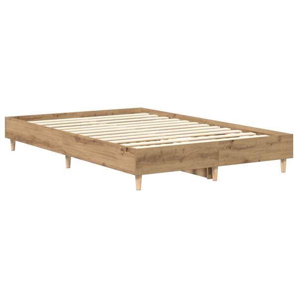 vidaXL Cadre de lit sans matelas ch&ecirc;ne artisanal 140x190 cm