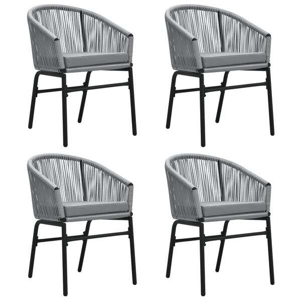 vidaXL Ensemble à manger de jardin 5 pcs Gris