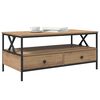 vidaXL Table basse ch&ecirc;ne artisanal 100 x 51 x 45 cm Bois d'ing&eacute;nierie
